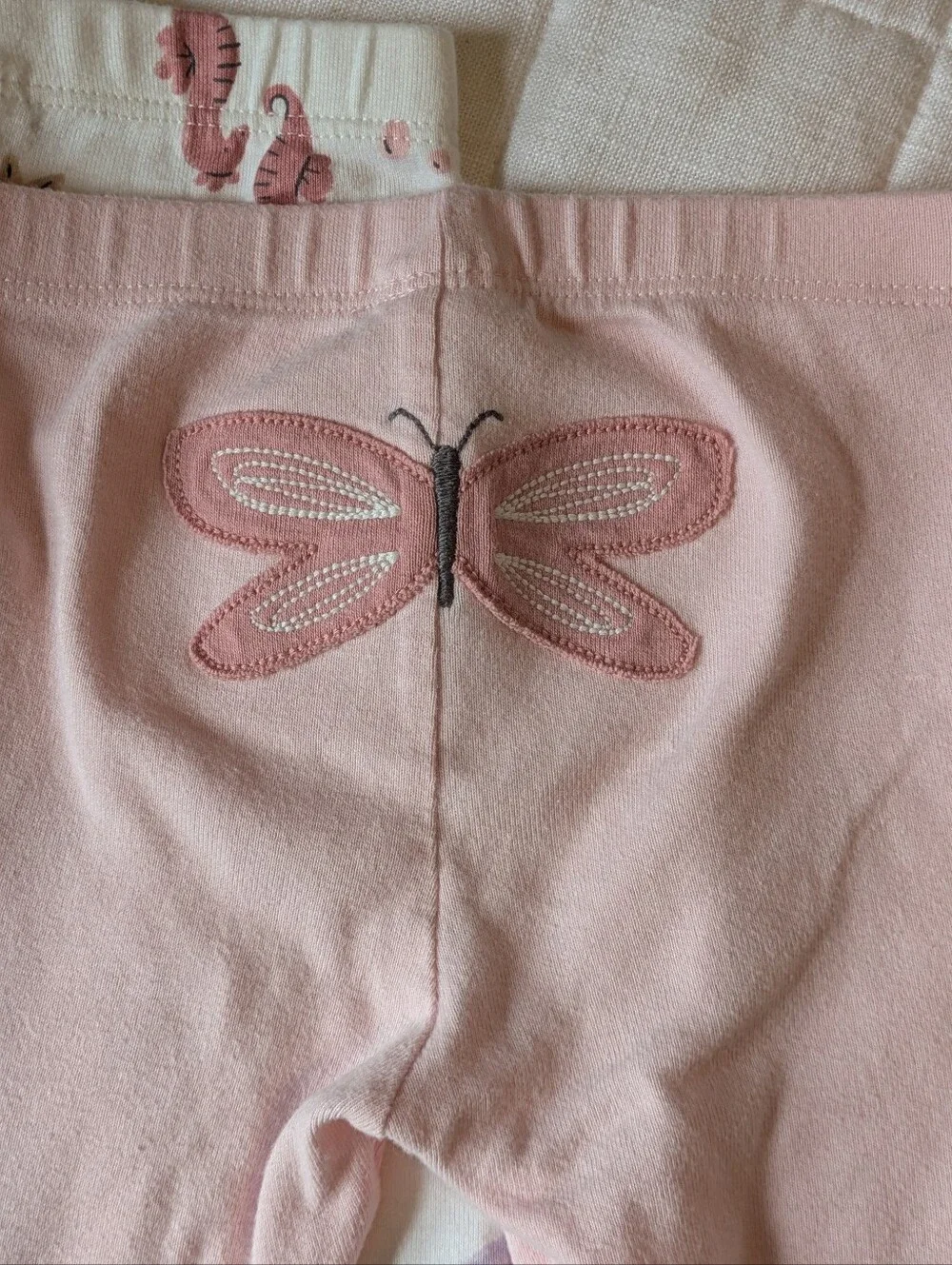 Carter's Pastel Pink, Cream & Lavender Baby Leggings Trio